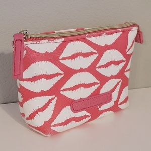 5/$25 Dabney Lee Lips Print Zip Cosmetic Pouch